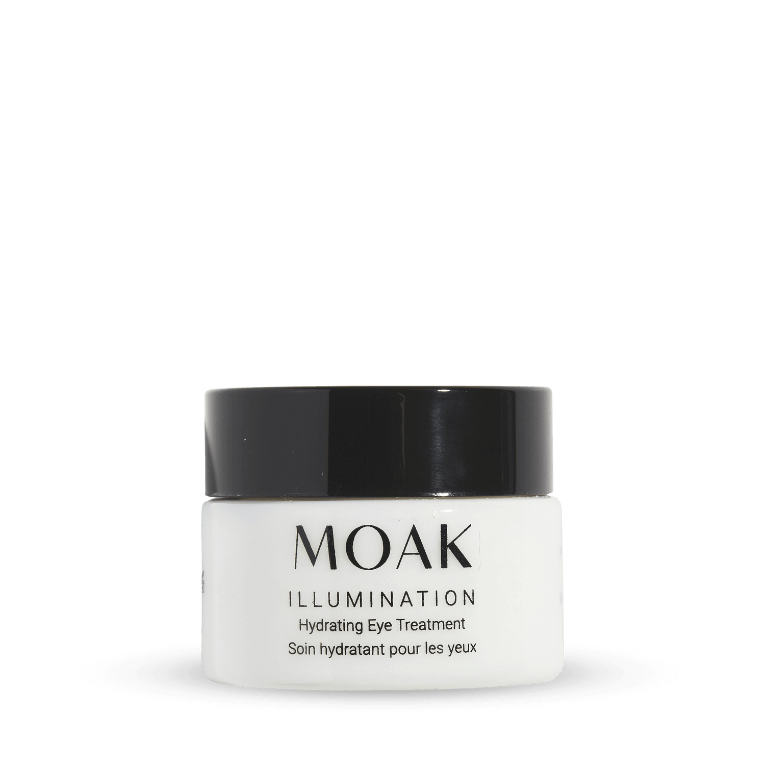 Moak Illumination Hydrating Eye Treatment. Vegan eye cream with natural ingredients and Omegas 3, 6, & 9, plus vitamins A & C for reducing dark circles and hydrating under-eye skin